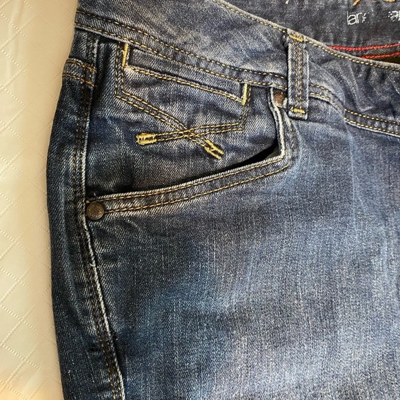 Lane Bryant Blue Relaxed Jeans with Wide-Leg Cut and Distressed capri crop - Picture 5 of 8